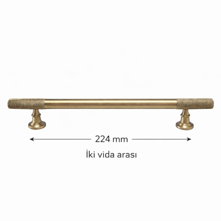 135 224mm mat Antik sarı Kulp