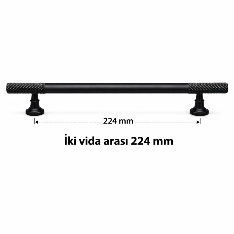 135 224mm Mat Siyah Kulp