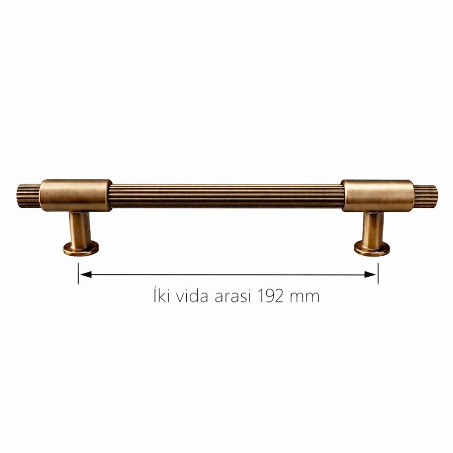 159 192mm Mat Sarı Antik Kulp