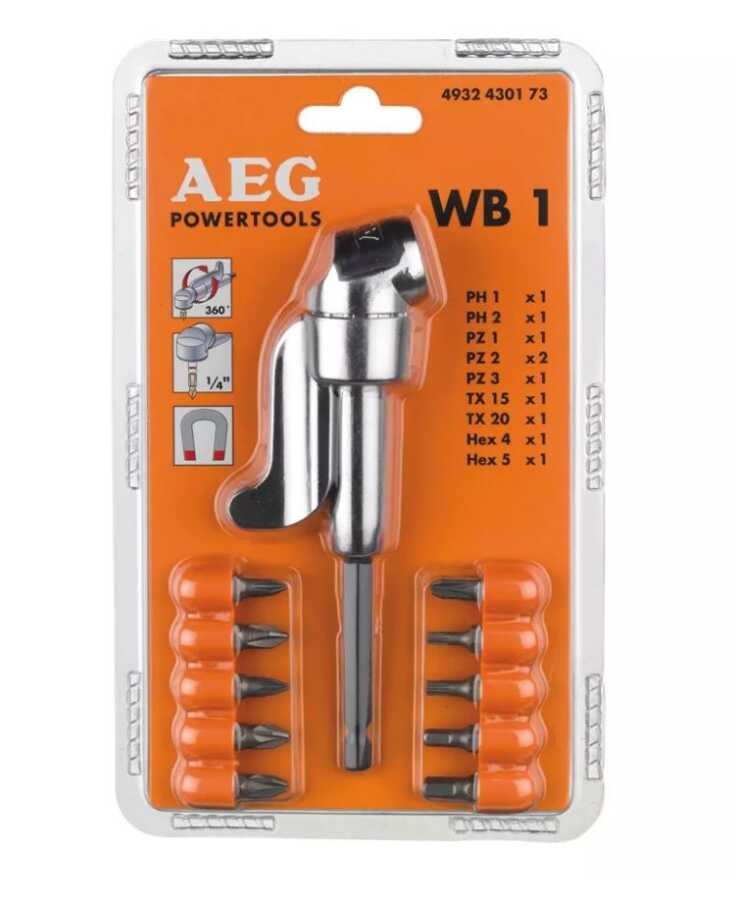 AEG Vidalama Köşe Adaptörü WB1(10PRÇ UÇ) VİDALAMA