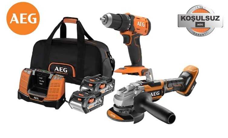 BS18G4+BEWS18-125BL 18V AEG AKÜLÜ SET JP18AA2-402B