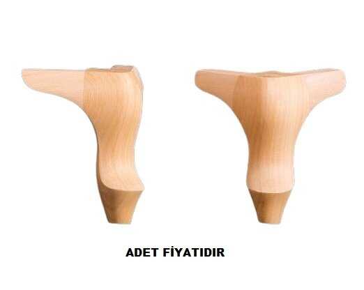 12cm 8x8 Lükens Ahşap Dekoratif Mobilya Ayağı Kulaklı