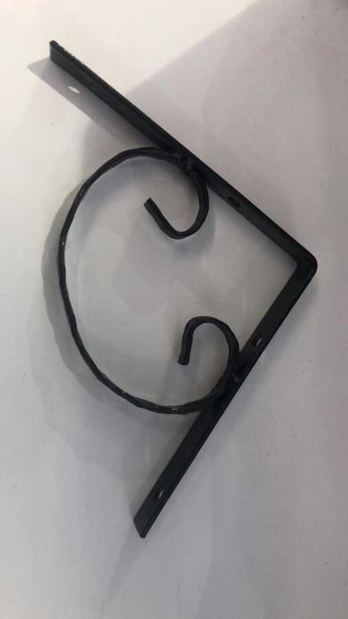 15X15 cm Ferforje Eko siyah saksılık Raf altı