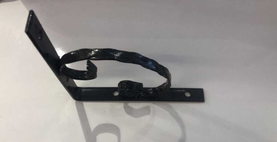 15X15 cm Ferforje Eko siyah saksılık Raf altı