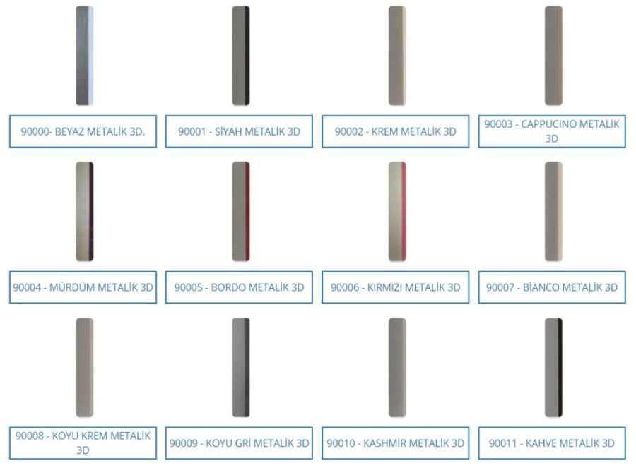 22mm*1mm Çift Renk Desenli Pvc TWİN COLORS