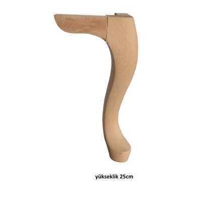 25cm 8x8 Lükens Ahşap Dekoratif Mobilya Ayağı Kulaklı