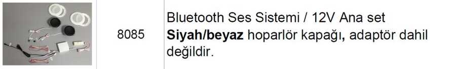 8085 BLUETOOTH Ses Sistemi /12v set siyah kapaklı