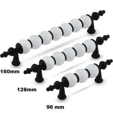 DEFNE MİSKET KULP 96mm Siyah -Beyaz