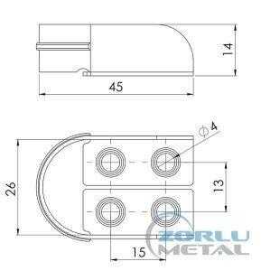 E-095 DÖRT 4 DELİKLİ ASKI FLANŞ KROM 1 KALİTE