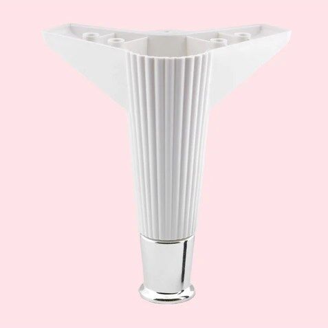 NEFES ELİF / ASYA 15CM ÇİZGİLİ BEYAZ-KROM PLASTİK BAZA AYAK