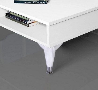 NEFES ELİF / ASYA 15CM ÇİZGİLİ BEYAZ-KROM PLASTİK BAZA AYAK
