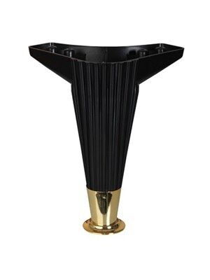 NEFES ELİF / ASYA 15CM ÇİZGİLİ SİYAH-ALTIN PLASTİK BAZA AYAK