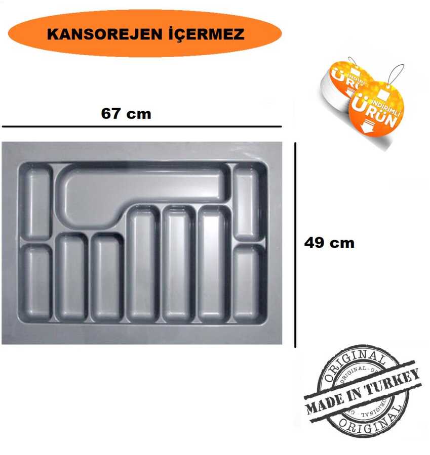 Kaşıklık 67*49 BEYAZ/ GRİ