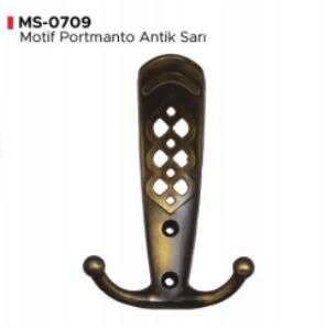 Lüks motif Portmanto Antik Sarı