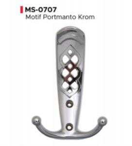 Lüks motif Portmanto Krom
