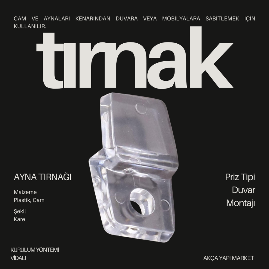 Plastik Ayna Tırnağı Tekli