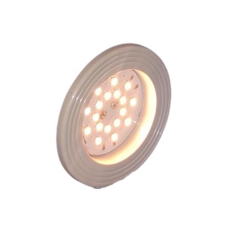 YUVARLAK 18 LEDLİ SPOT TEKLİ BEYAZ 3000