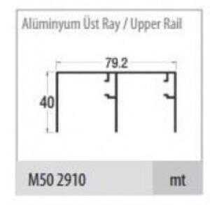 2960-Alm Delikli Ray Profili 3mt -SRG 110