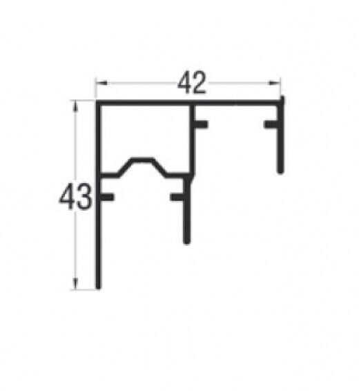 ALB-8220 / 8230 7225-Alm Delikli Ray Profili 4mt