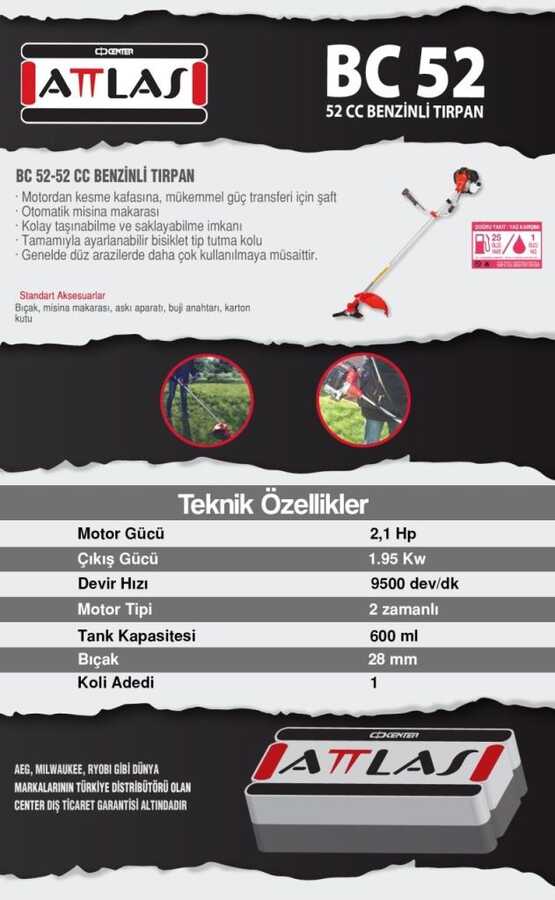 BC 52 BENZİNLİ TIRPAN - 52 CC