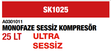 SC 1025 Monofaze Sessiz Kompresör ATTLAS