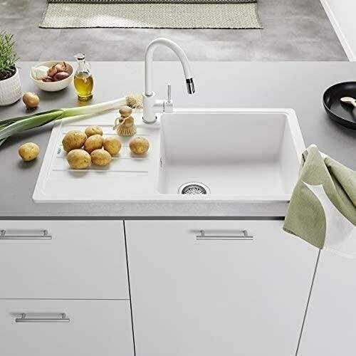 523328 BLANCO LEGRA XL 6 S 1 Göz 50x86 cm Granit Evye Beyaz