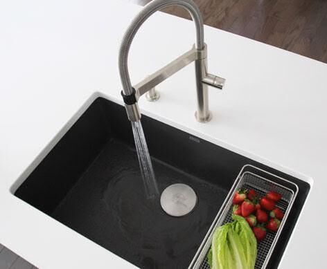 523452 Blanco Subline 700 U Level sepetli 1.5 Gozlu Tezgah Altı Damlalıksız Granit Evye SİYAH