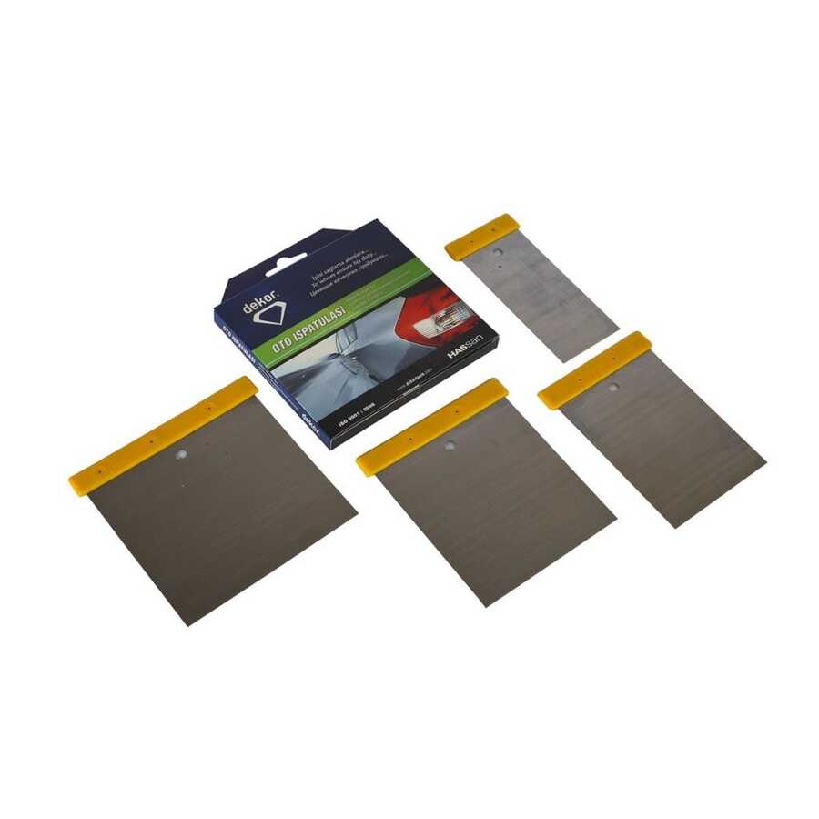 Dekor HS051 Çelik Takım OTO ISPATULA 4 LÜ TAKIM