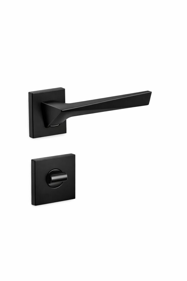 Erkul 474-03 Mat Siyah Rozetli Wc Kol