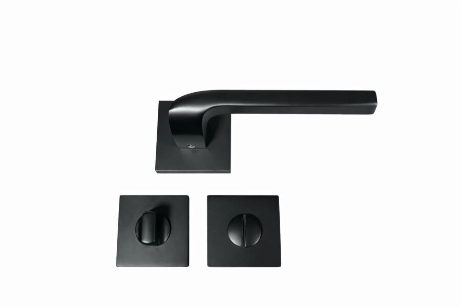 Erkul 475-03 Mat Siyah Rozetli Wc Kol