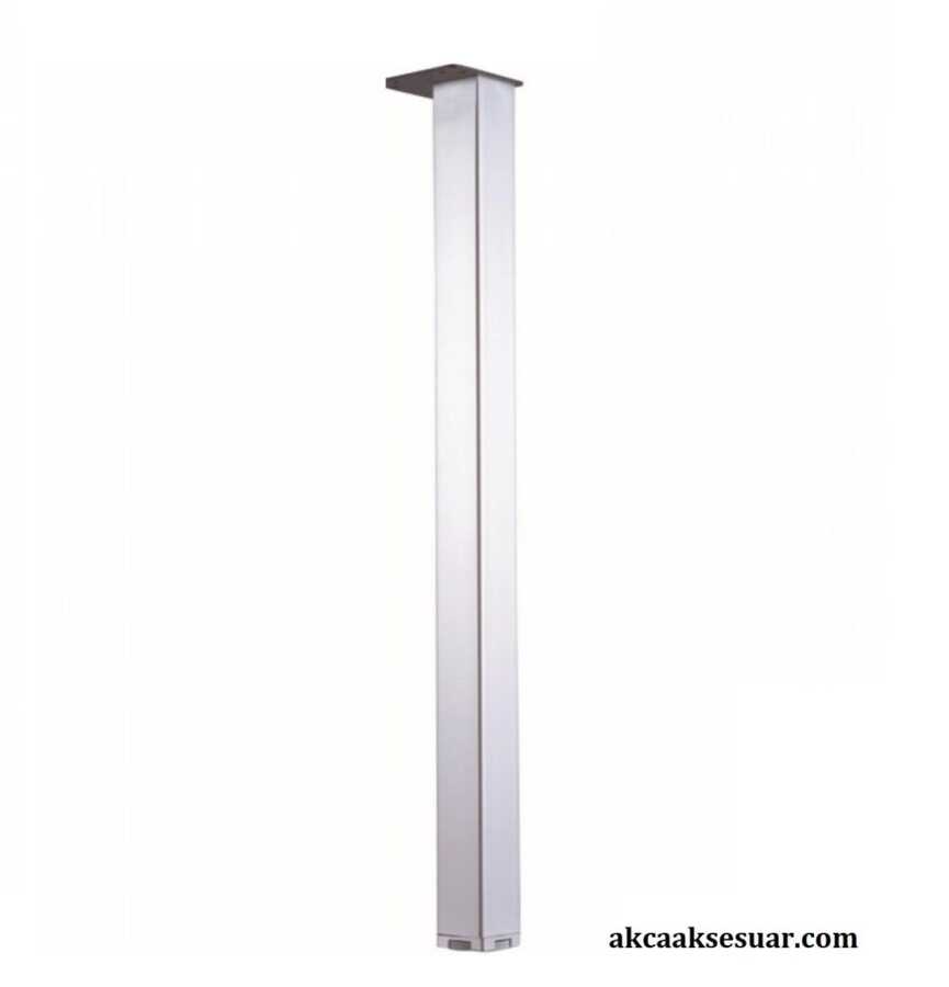 1307-K Ahşap Kare Tabla Masa Ayağı 60*60 71cm Krom