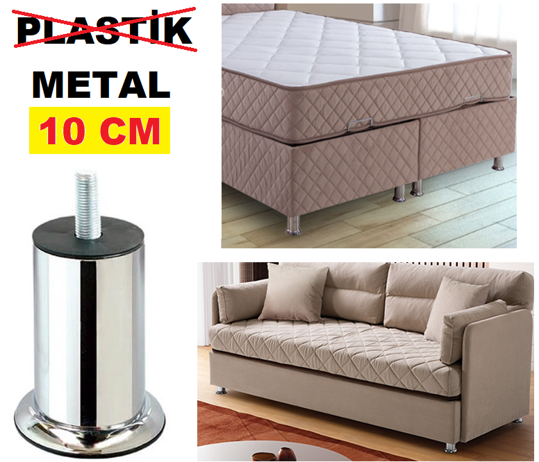 ER.413 42'lik Baza Ayağı Metal Bingolu Krom 10cm.