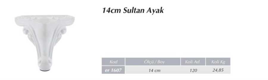 SULTAN AYAK BEYAZ PLASTİK BAZA AYAK