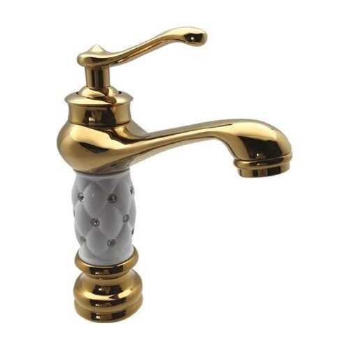 FLEKO C111-B Taşlı Seramik Rustik Lavabo Bataryası ALTIN