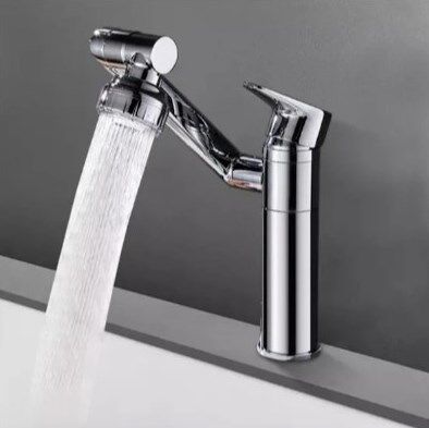 FLEKO K11011-A Fonksiyonel Robot Dönerli Lavabo Bataryası Krom