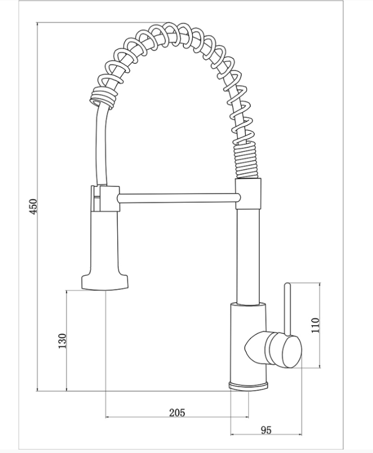 FLEKO KS13S01-C Spiralli Endüstriyel Evye Bataryası Siyah