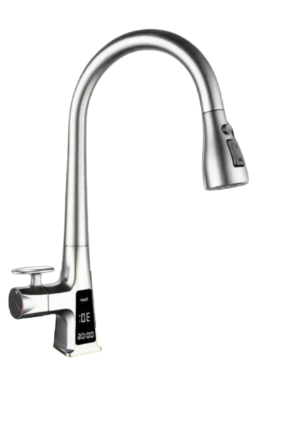 Fleko Light Mutfak Spiralli Dijital Led Göstergeli Batarya Krom