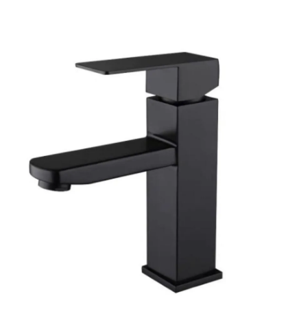 FLEKO SSC1-S4 Kare Sabit Lavabo Bataryası Siyah
