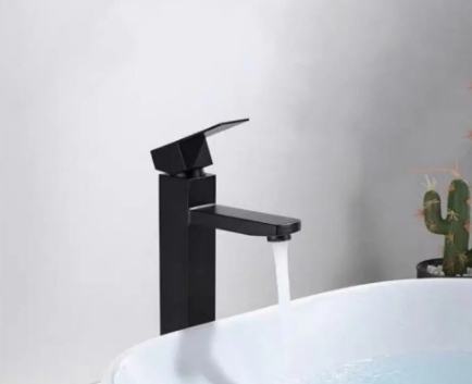 FLEKO SSC1-S4 Kare Sabit Lavabo Bataryası Siyah