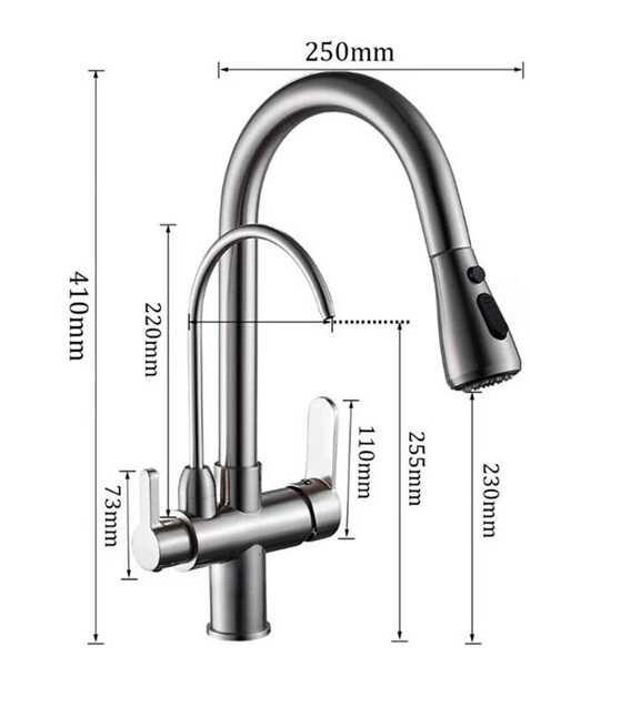 SP4-434.A Fleko Dual Spiralli Evye Bataryası Arıtmalı Krom