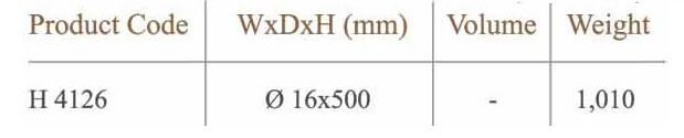 H-4126 50 cm Siyah Askı Borusu