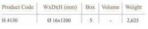 H-4130 120cm Siyah Askı Borusu Tapa Dahil