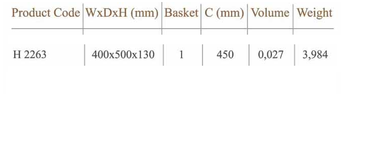 H.2263 Çekmece Tandem Tek Açılım 45cm (huzur)