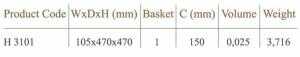 H.3101 11'lik Şişelik Frenli Yandan