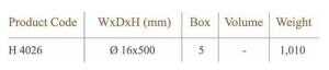 H.4026 500MM Askı Borusu