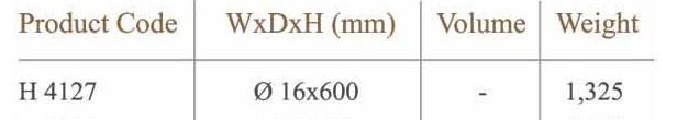H.4127 60 cm Siyah Askı Borusu Tapa Dahil