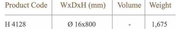 H.4128 80 cm Siyah Askı Borusu tapa dahil