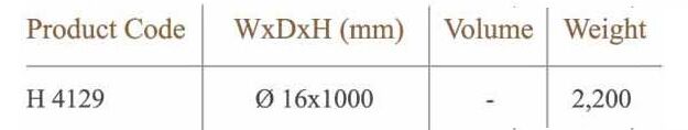 H.4129 100 cm Siyah Askı Borusu tapa dahil