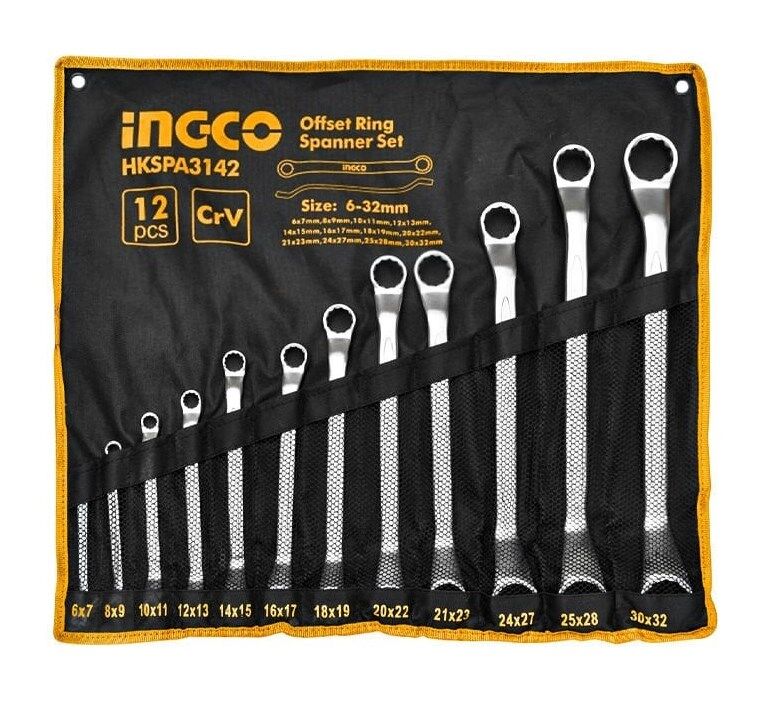 ING-HKSPA3142 Endüstriyel 12 li Halka Anahtar Seti 6-32mm