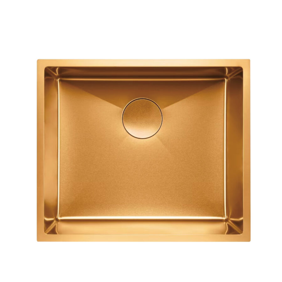 5444-02 IVENTO Paslanmaz Çelik Evye PVD Mat Gold 54x44x21cm